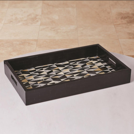 Global Views Brass Diamond Tray