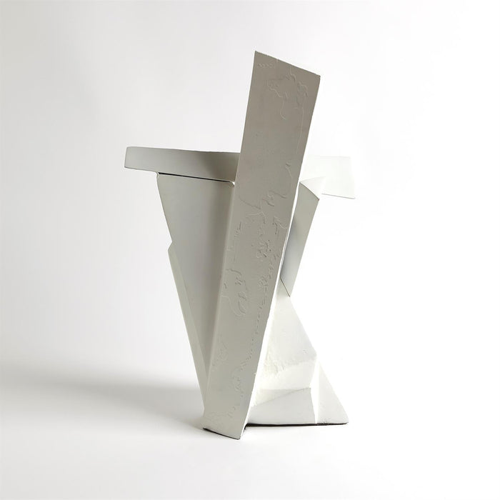 Global Views Angular Outcrop Sculpture-White