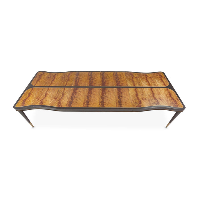 Michael Amini Malibu Crest Crotch Mahogany Rectangular Dining Table