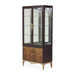 Michael Amini Malibu Crest Crotch Mahogany Display Cabinet