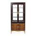 Michael Amini Malibu Crest Crotch Mahogany Display Cabinet