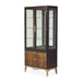 Michael Amini Malibu Crest Crotch Mahogany Display Cabinet