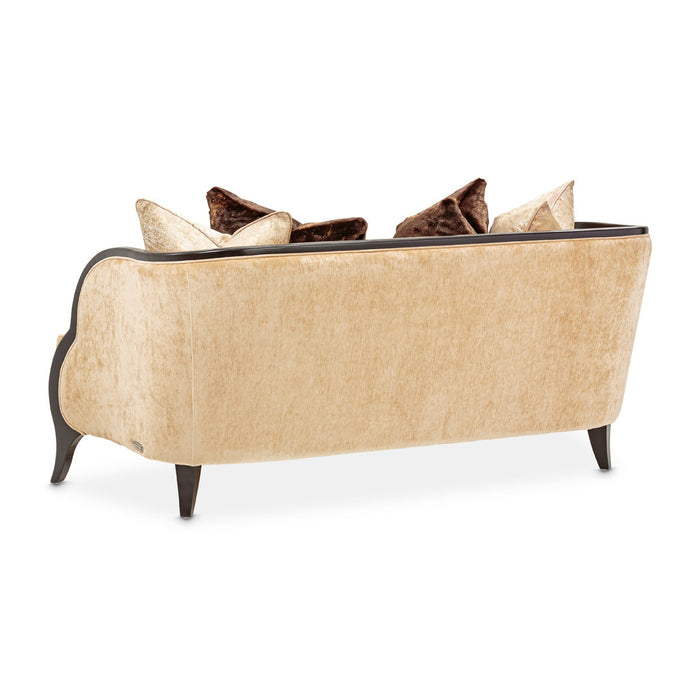 Michael Amini Malibu Crest Crotch Mahogany Loveseat