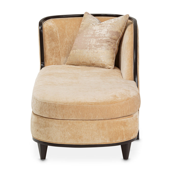 Michael Amini Malibu Crest Crotch Mahogany Chaise