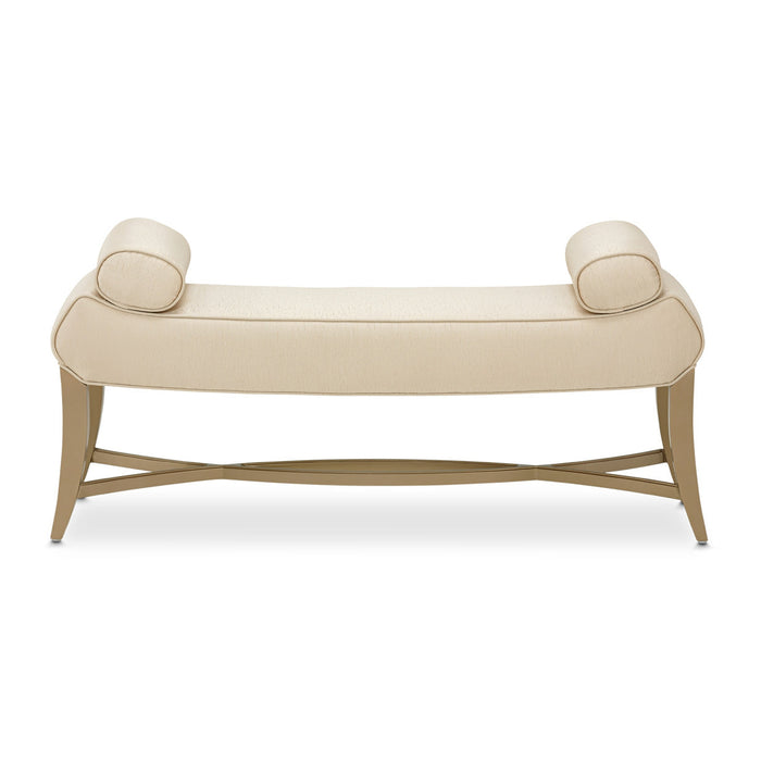 Michael Amini Malibu Crest Crotch Mahogany Bench