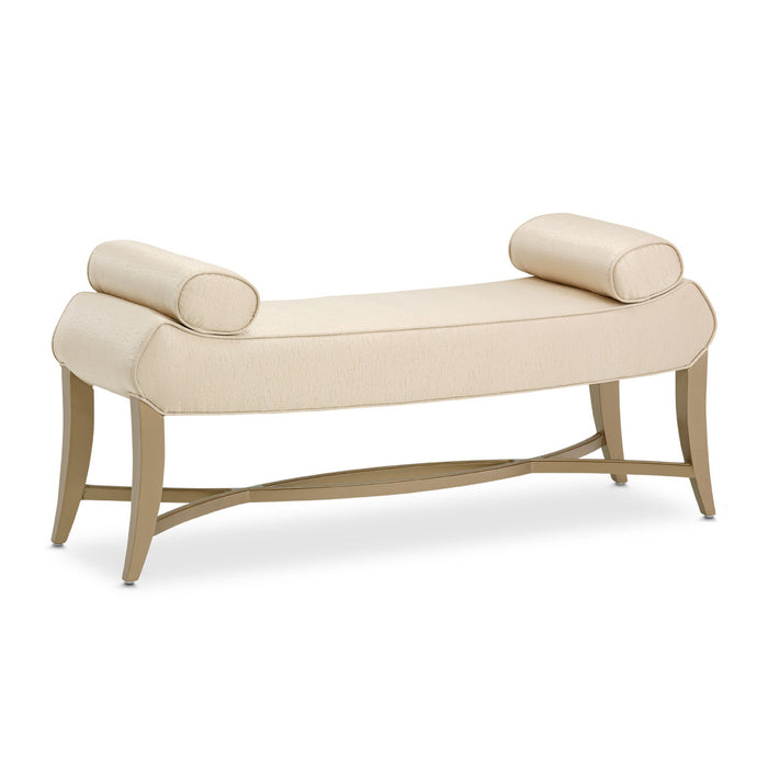 Michael Amini Malibu Crest Crotch Mahogany Bench