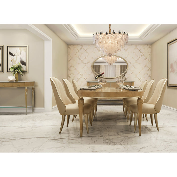 Michael Amini Villa Cherie Caramel Oval Dining Table