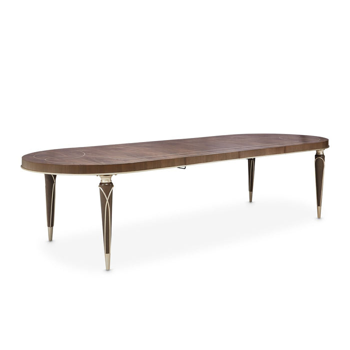 Michael Amini Villa Cherie Hazelnut Oval Dining Table