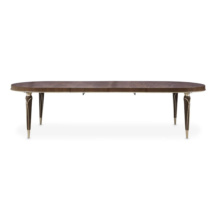 Michael Amini Villa Cherie Hazelnut Oval Dining Table