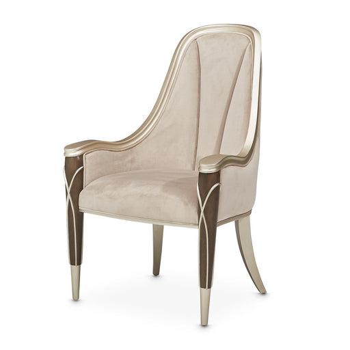 Michael Amini Villa Cherie Hazelnut Arm Chair