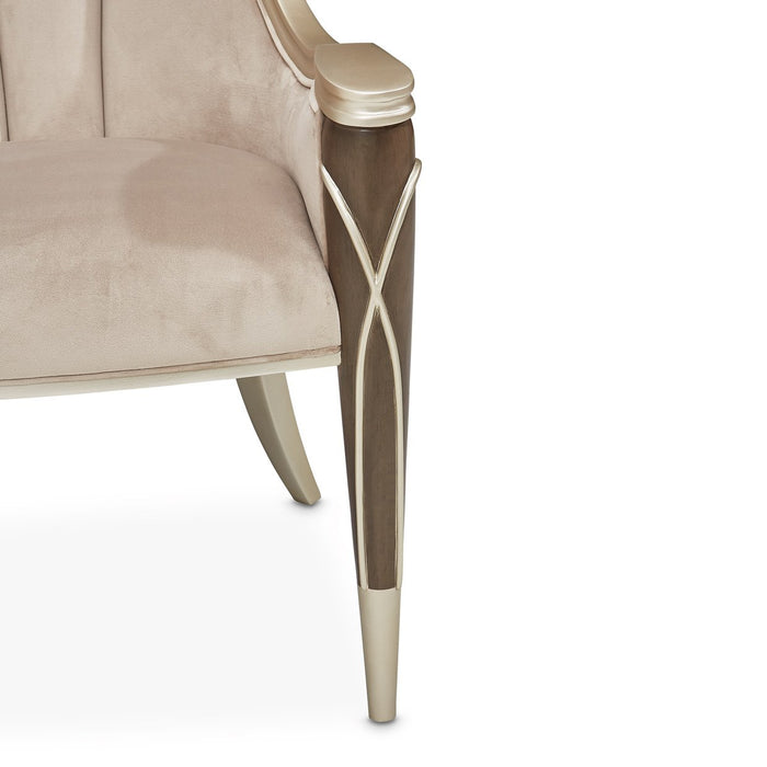 Michael Amini Villa Cherie Hazelnut Arm Chair