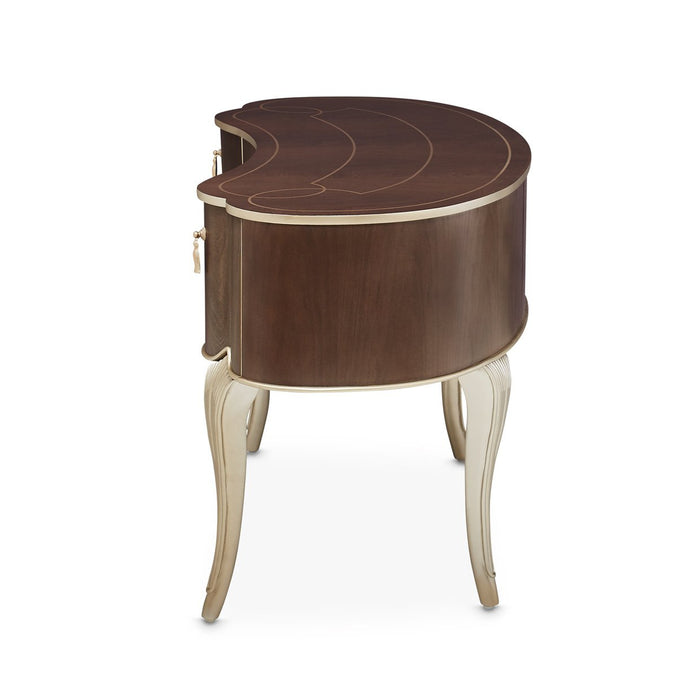 Michael Amini Villa Cherie Hazelnut Vanity Desk