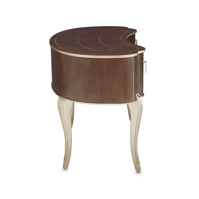 Michael Amini Villa Cherie Hazelnut Vanity Desk