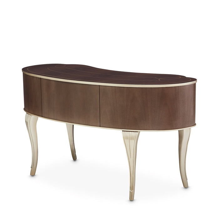 Michael Amini Villa Cherie Hazelnut Vanity Desk