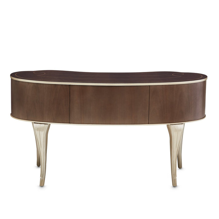 Michael Amini Villa Cherie Hazelnut Vanity Desk