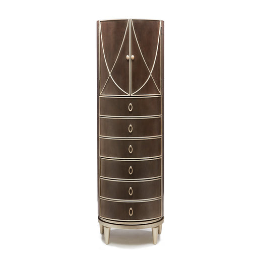 Michael Amini Villa Cherie Hazelnut Swivel Chest Armoire