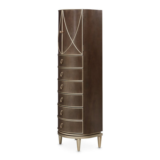 Michael Amini Villa Cherie Hazelnut Swivel Chest Armoire