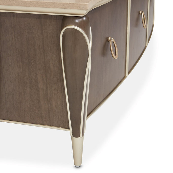 Michael Amini Villa Cherie Hazelnut Media Cabinet