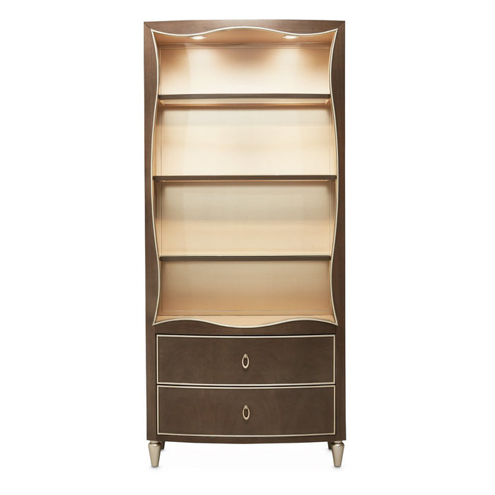 Michael Amini Villa Cherie Hazelnut Bookcase