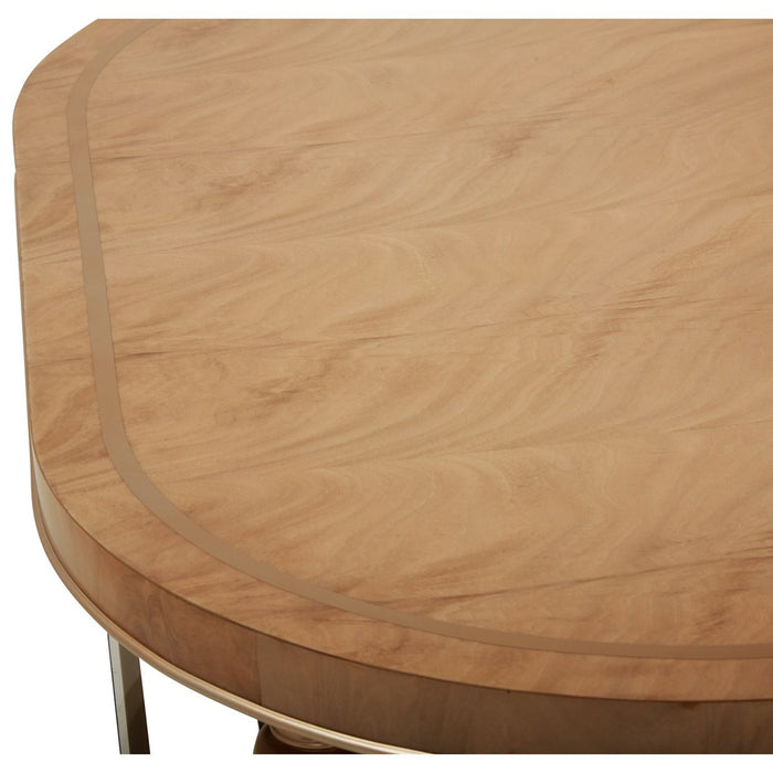 Michael Amini Villa Cherie Caramel Oval Cocktail Table