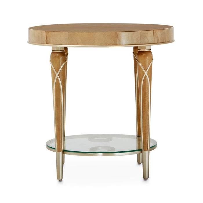 Michael Amini Villa Cherie Caramel End Table