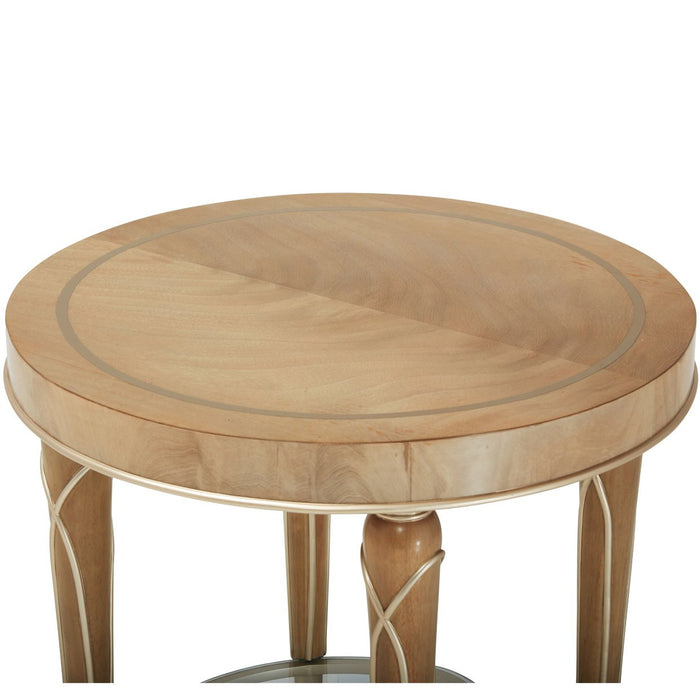 Michael Amini Villa Cherie Caramel End Table