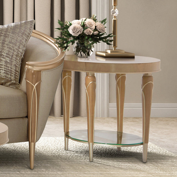 Michael Amini Villa Cherie Caramel End Table