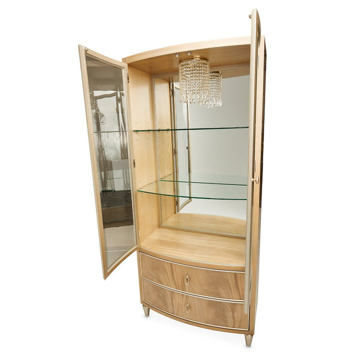 Michael Amini Villa Cherie Caramel Display Cabinet