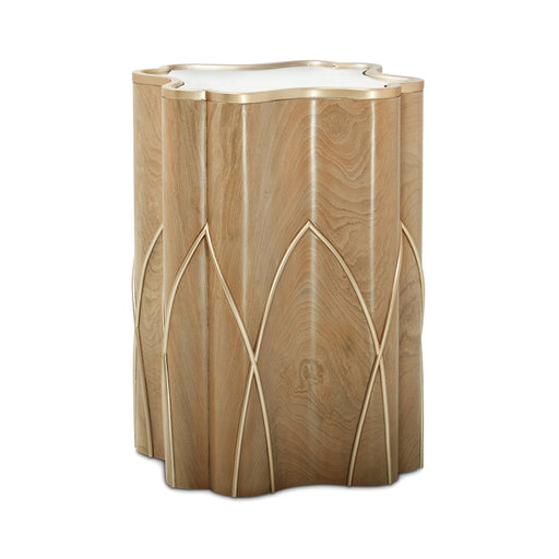 Michael Amini Villa Cherie Caramel Chairside Table