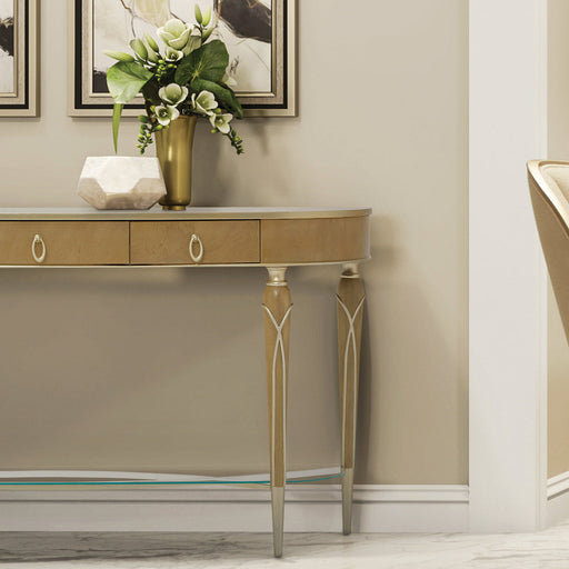 Michael Amini Villa Cherie Caramel Console Table