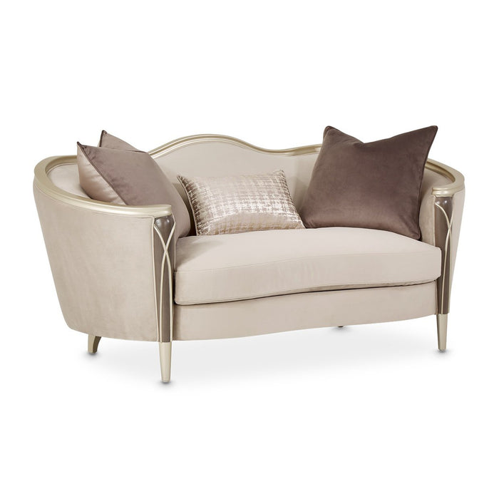 Michael Amini Villa Cherie Hazelnut Loveseat