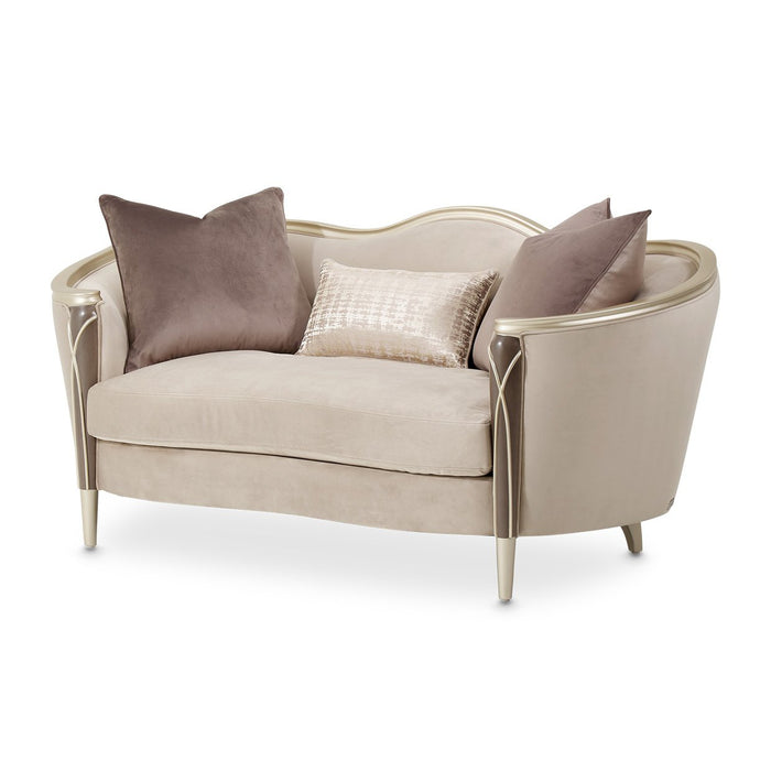 Michael Amini Villa Cherie Hazelnut Loveseat