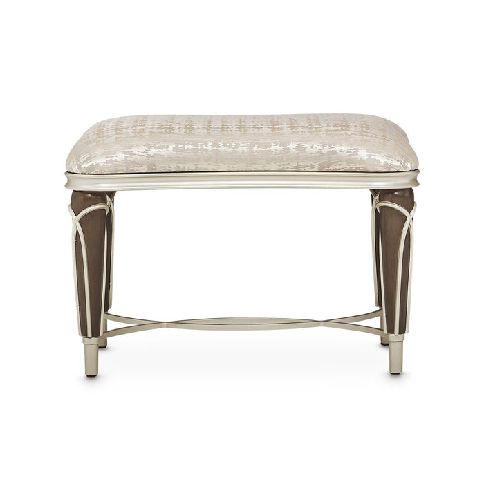 Michael Amini Villa Cherie Hazelnut Ottoman