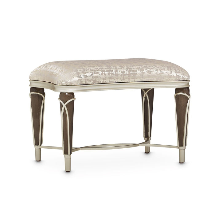 Michael Amini Villa Cherie Hazelnut Ottoman