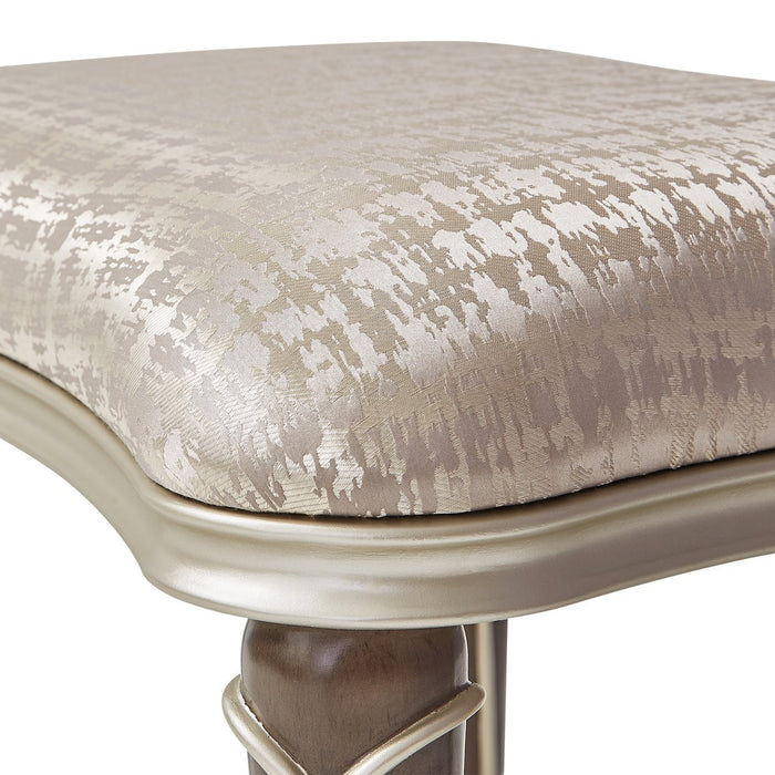 Michael Amini Villa Cherie Hazelnut Ottoman