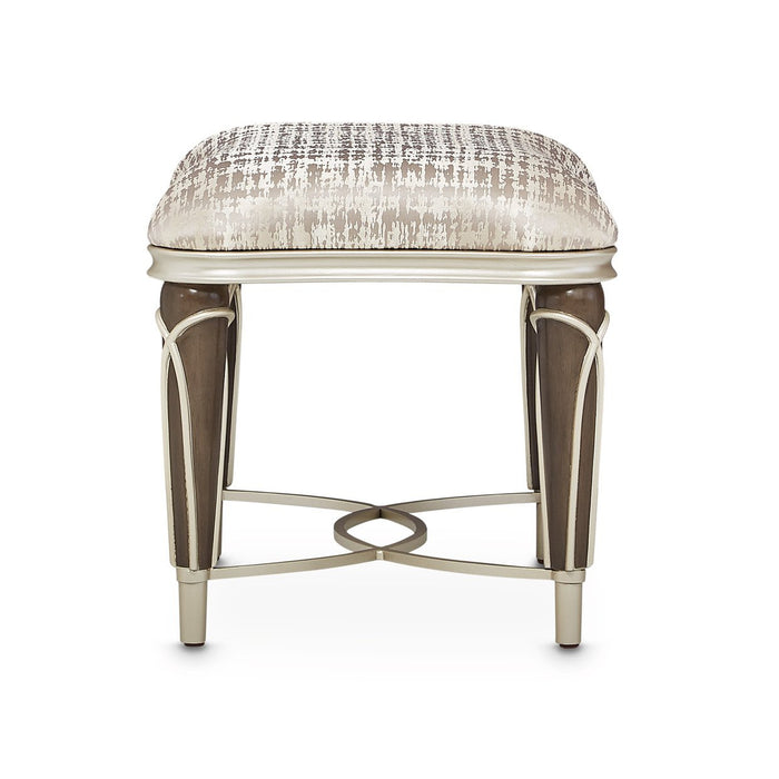 Michael Amini Villa Cherie Hazelnut Ottoman