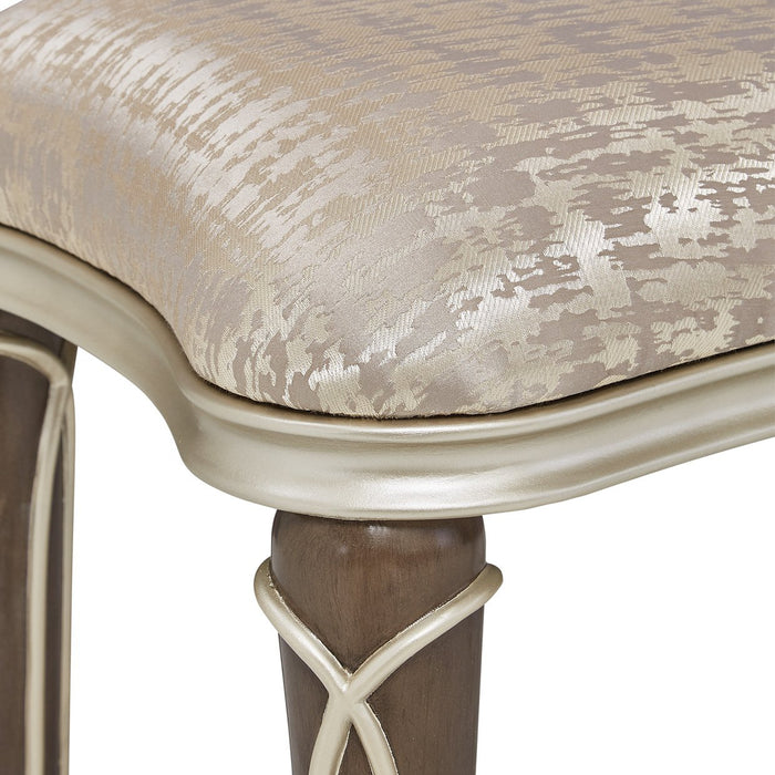 Michael Amini Villa Cherie Hazelnut Ottoman