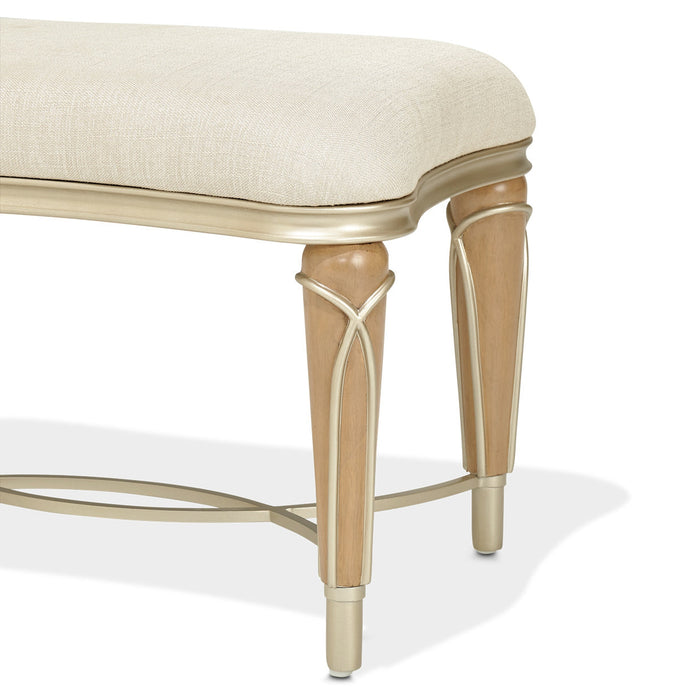 Michael Amini Villa Cherie Caramel Ottoman