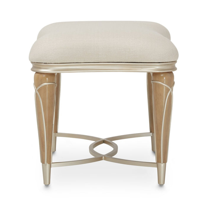 Michael Amini Villa Cherie Caramel Ottoman