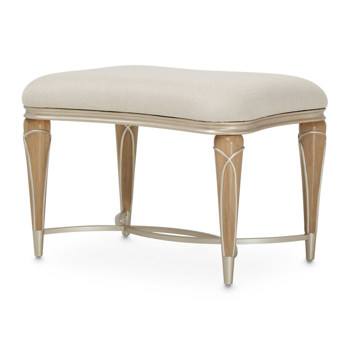 Michael Amini Villa Cherie Caramel Ottoman