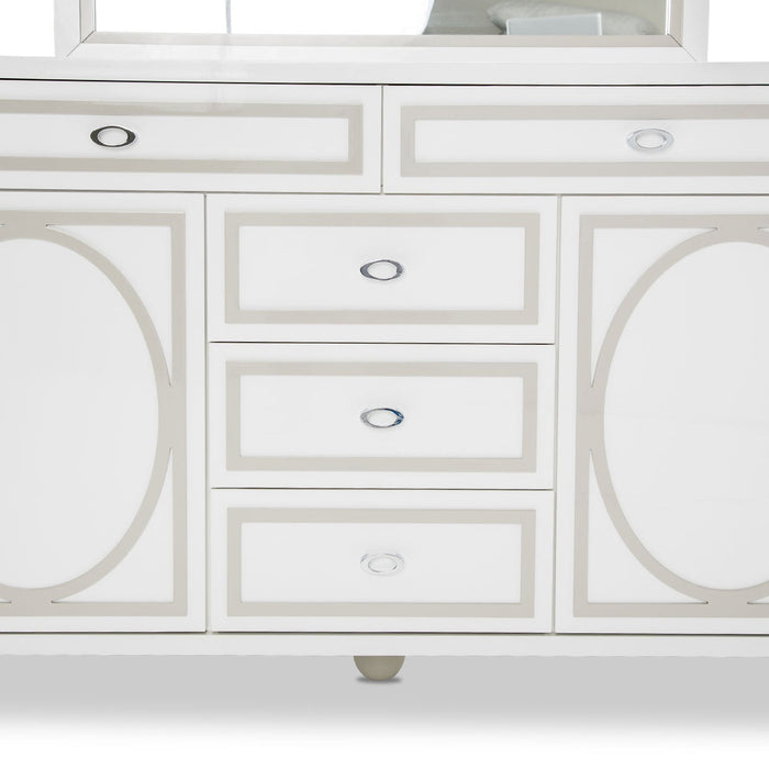 Michael Amini Sky Tower Storage Console Credenza