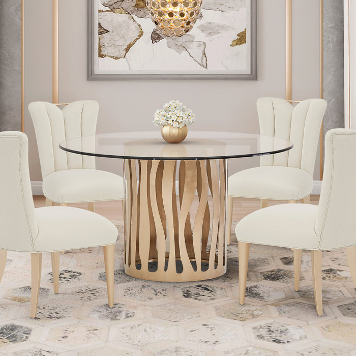 Michael Amini La Rachelle 54" Round Dining Table