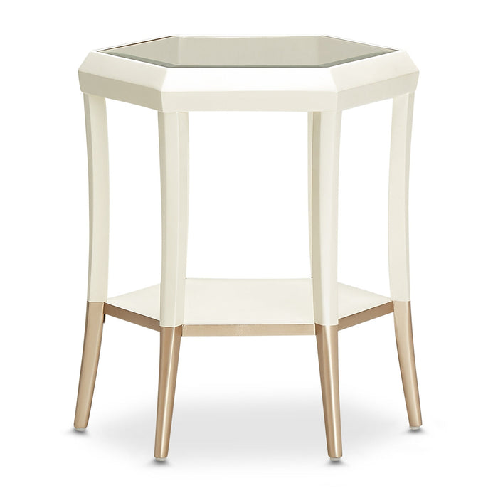 Michael Amini La Rachelle Hexagon Accent Table