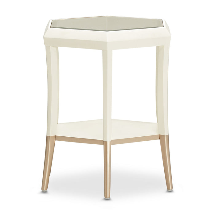 Michael Amini La Rachelle Hexagon Accent Table