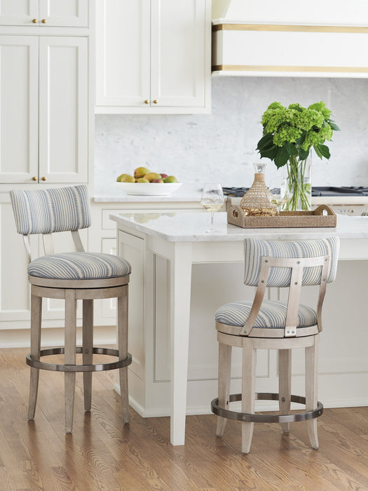 Barclay Butera Malibu Cliffside Swivel Upholstered Counter Stool As Shown