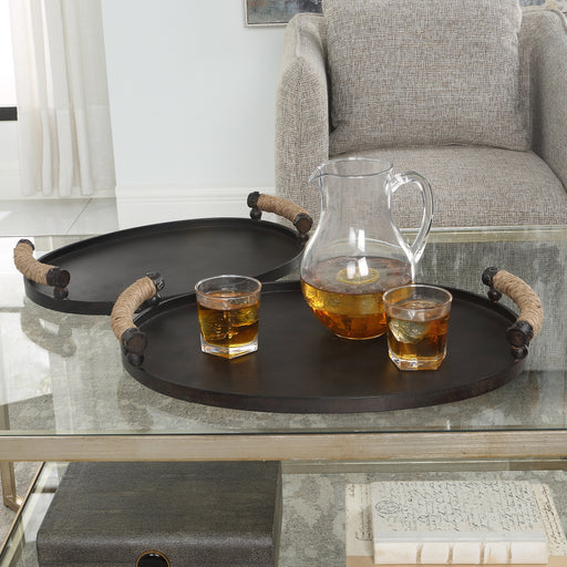 Uttermost Viggo Bronze Trays - Set of 2