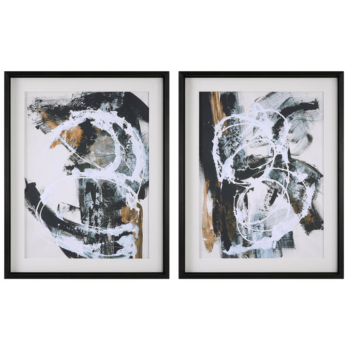 Uttermost Winterland Abstract Prints - Set of 2