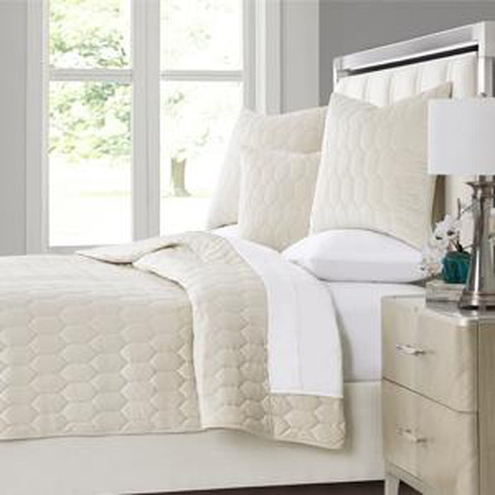 Michael Amini Niagara Quilt Set Sand