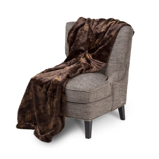 Michael Amini Bailey 56x72 Throw Dark Brown