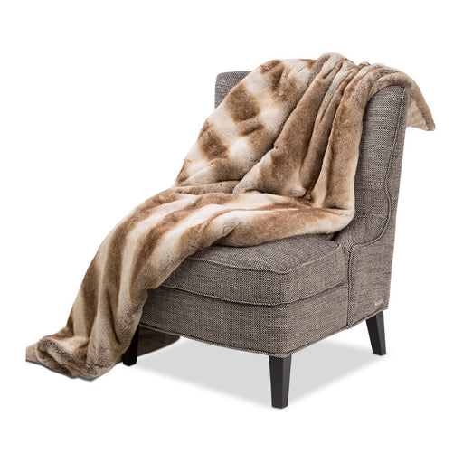 Michael Amini Napoli Fur Throw 56 Inx72 In Sand